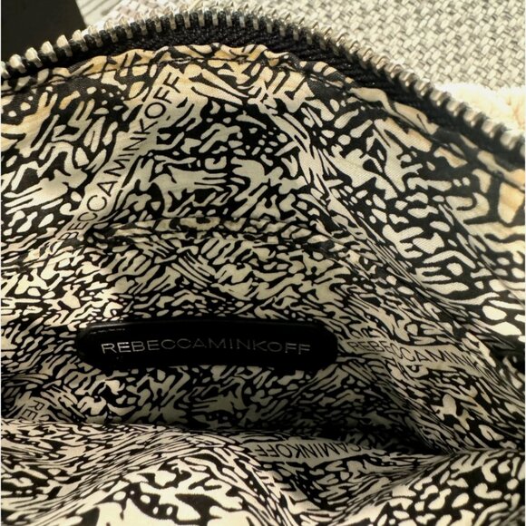 Rebecca Minkoff Purse Black Leather Mini MAC Silver Hardware Crossbody Bag Studs - Picture 8 of 9